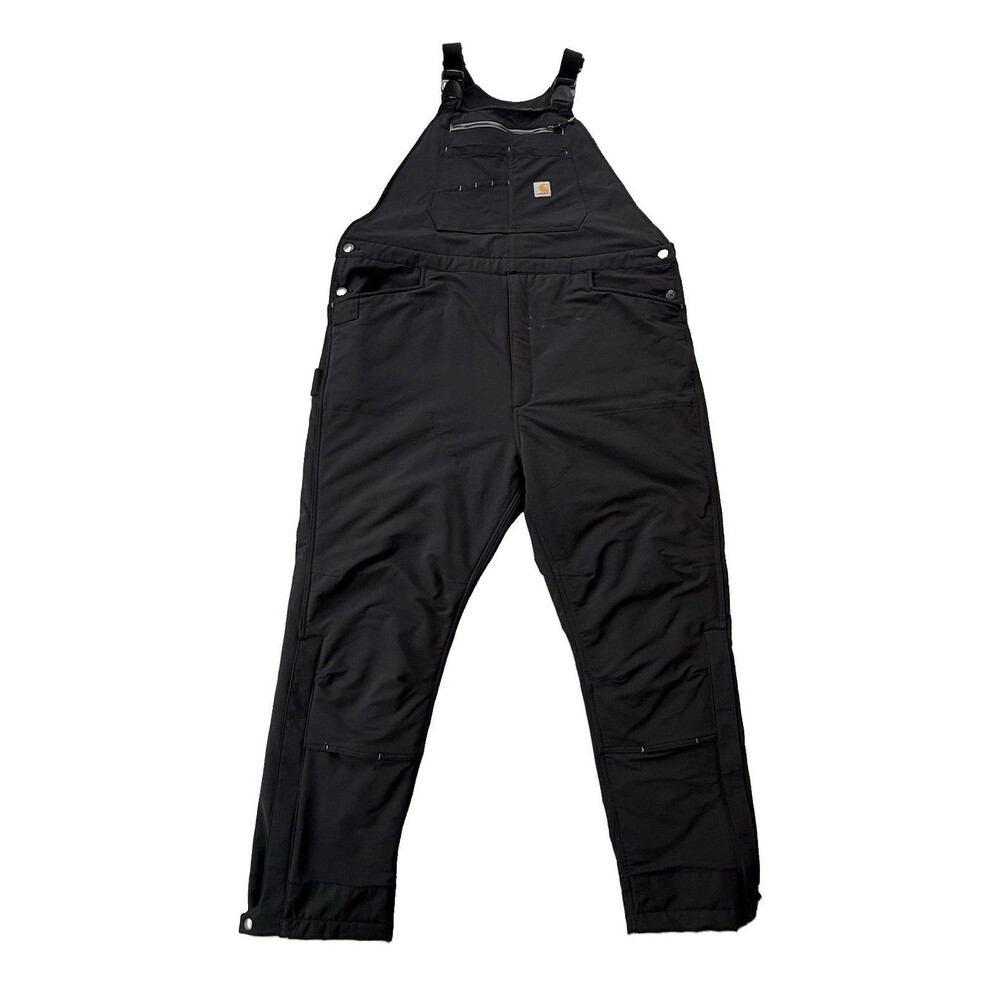 Carhartt Super Dux Insulated Bib Overalls Mens 2XL Black OR5004-M Thinsulate